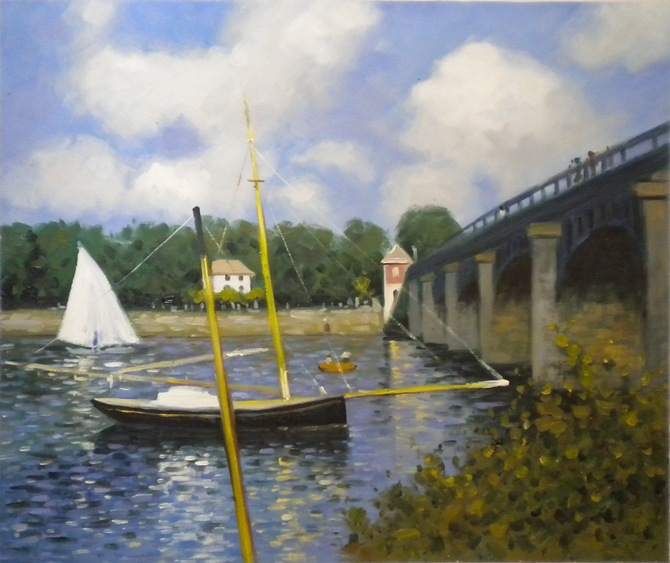 store falso d'autore Ponte stradale sull'Argenteuil di Oscar Claude Monet